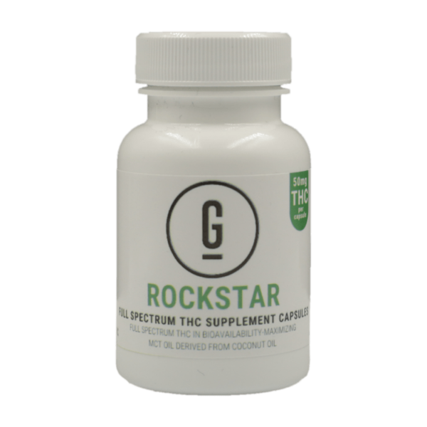 GRASS – THC Capsules – Rockstar – 50mg | Budderweeds Canada