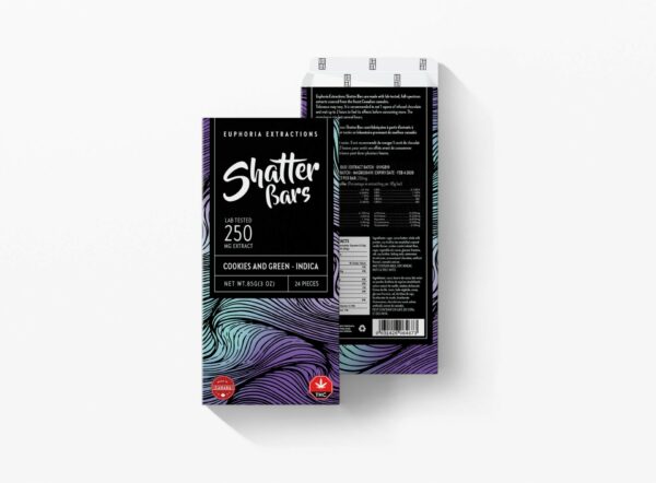 Euphoria Extractions – 500mg Shatter Bar – Milk Chocolate (Sativa) | Budderweeds Canada