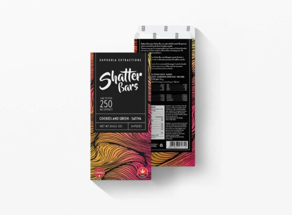 Euphoria Extractions – 500mg Shatter Bar – Milk Chocolate (Sativa) | Budderweeds Canada