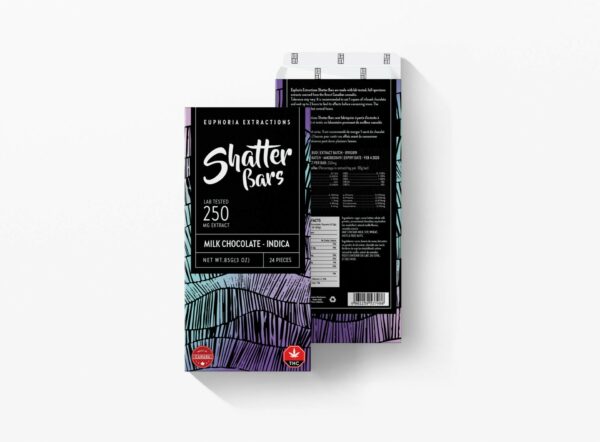 Euphoria Extractions – 500mg Shatter Bar – Milk Chocolate (Sativa) | Budderweeds Canada