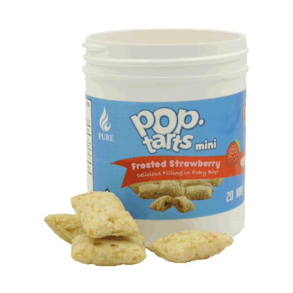Pop Tarts Mini’s – THC Infused Frosted Strawberry Bites – 400mg | Budderweeds Canada