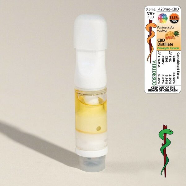 Viridesco – CBD Vape Cart – Pineapple Express 0.5ml | Budderweeds Canada