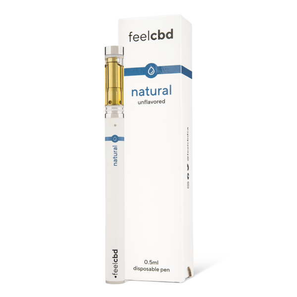 FeelCBD – Natural – Disposable CBD Vape Pen 0.5ml | Budderweeds Canada