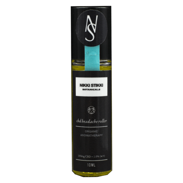 Nikki Stikki Botanicals – Organic Aromatherapy – CBD Headache Roller 100mg CBD | Budderweeds Canada