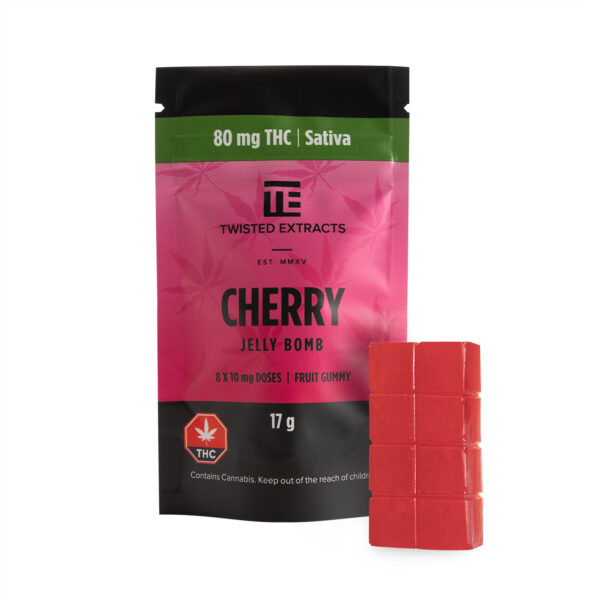 Twisted Extracts – Cherry Jelly Bomb – Sativa – 80mg THC | Budderweeds Canada