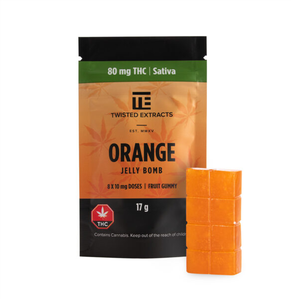 Twisted Extracts – Orange Jelly Bomb – Sativa – 80mg THC | Budderweeds Canada