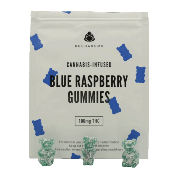 Buudabomb – Blue Raspberry Gummies – 100mg | Budderweeds Canada