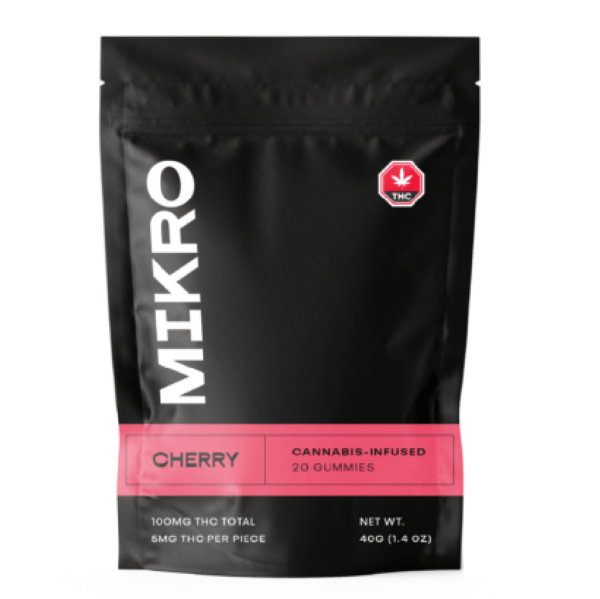 Mikro – THC Gummies – 100mg THC – Cherry | Budderweeds Canada