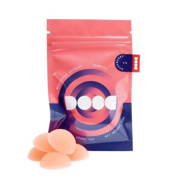 Dose Edibles Gummies – Raspberry | Budderweeds Canada