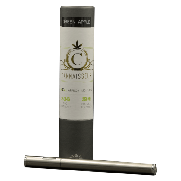 Cannaisseur – Disposable THC Distillate Pen – Green Apple 0.5ml | Budderweeds Canada
