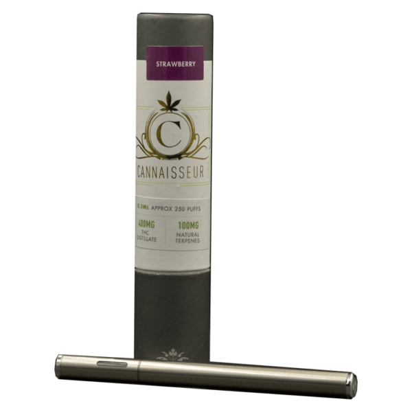 Cannaisseur – Disposable THC Distillate Pen – Strawberry 0.3ml | Budderweeds Canada