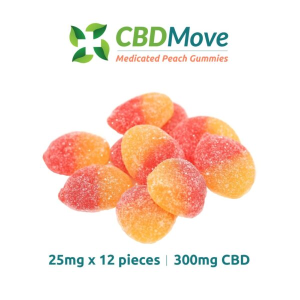 CBD Move – CBD Gummies – Vegan Peaches – 100mg | Budderweeds Canada