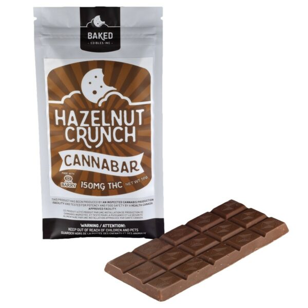 Baked Edibles – Chocolate Bar – Hazelnut Crunch 150mg THC | Budderweeds Canada
