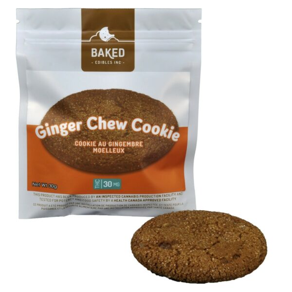 Baked Edibles – Cookie – Ginger Chew 30mg THC | Budderweeds Canada