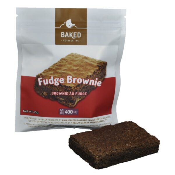 Baked Edibles – Fudge Brownie 400mg THC | Budderweeds Canada