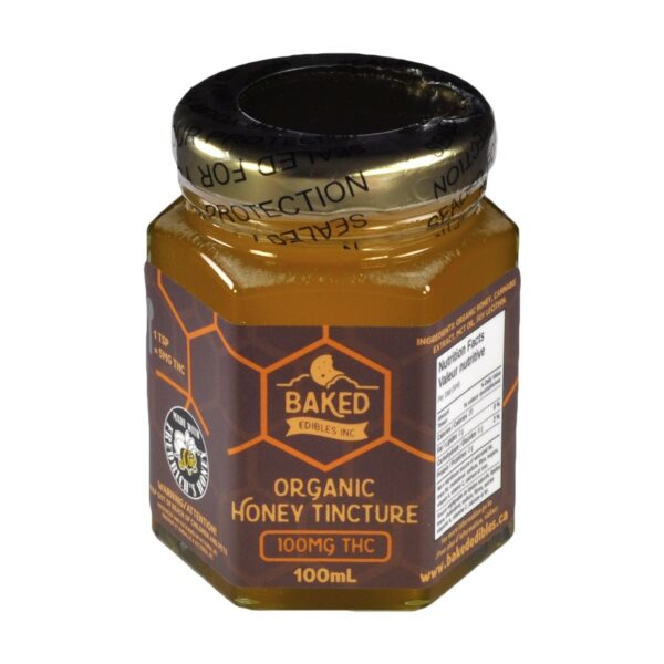 Baked Edibles – Organic Honey Tincture 100mg THC | Budderweeds Canada