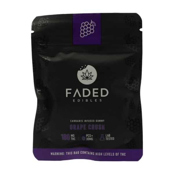 Faded Edibles – Grape Crush – 180mg | Budderweeds Canada