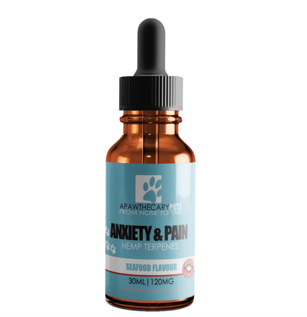 Apawthecary Pets – Anxiety & Pain Tincture – Seafood Medley Flavour 120mg | Budderweeds Canada