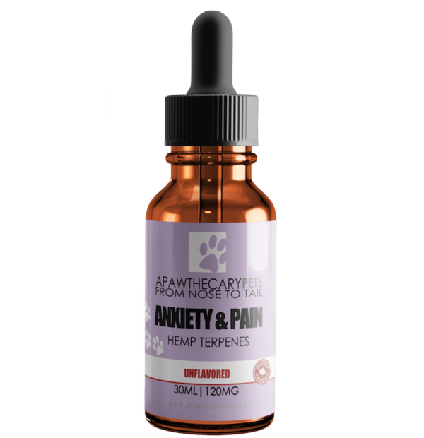 Apawthecary Pets – Anxiety & Pain Tincture – Unflavoured 120mg | Budderweeds Canada