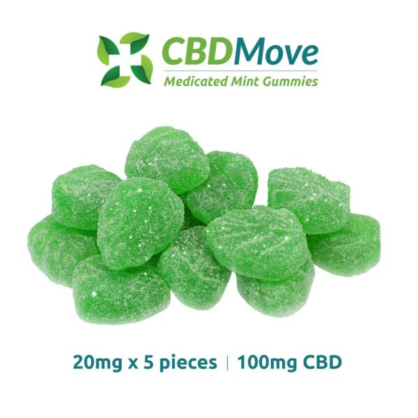 CBD Move – CBD Gummies – Mint Leaves – 100mg | Budderweeds Canada