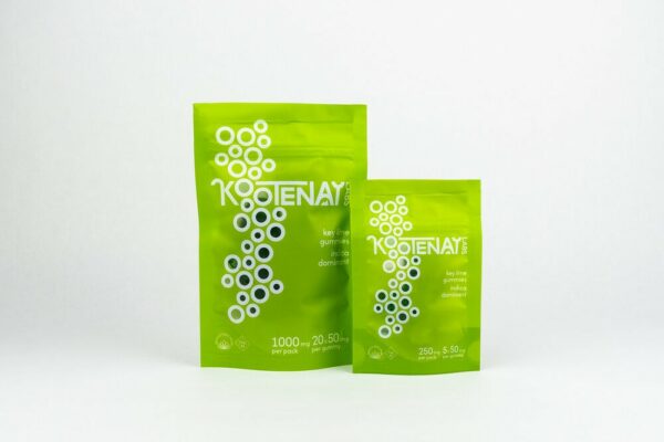 Kootenay Labs – Indica Gummies – Key Lime – 250mg THC | Budderweeds Canada