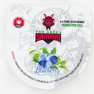 The Green Samurai – Blueberry Gummies – 150mg | Budderweeds Canada