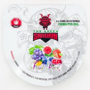 The Green Samurai – Fruit Pack Gummies – 150mg | Budderweeds Canada