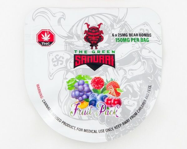 The Green Samurai – Fruit Pack Gummies – 150mg | Budderweeds Canada