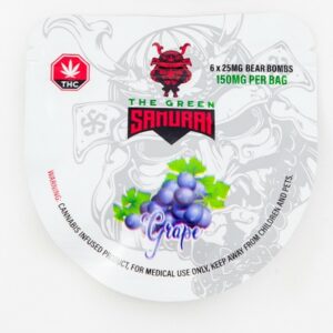 The Green Samurai – Grape Gummies – 150mg | Budderweeds Canada