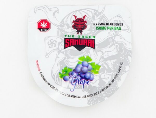 The Green Samurai – Grape Gummies – 150mg | Budderweeds Canada