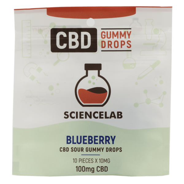 Sciencelab – CBD Sour Gummy Drops – Blueberry 100mg CBD | Budderweeds Canada