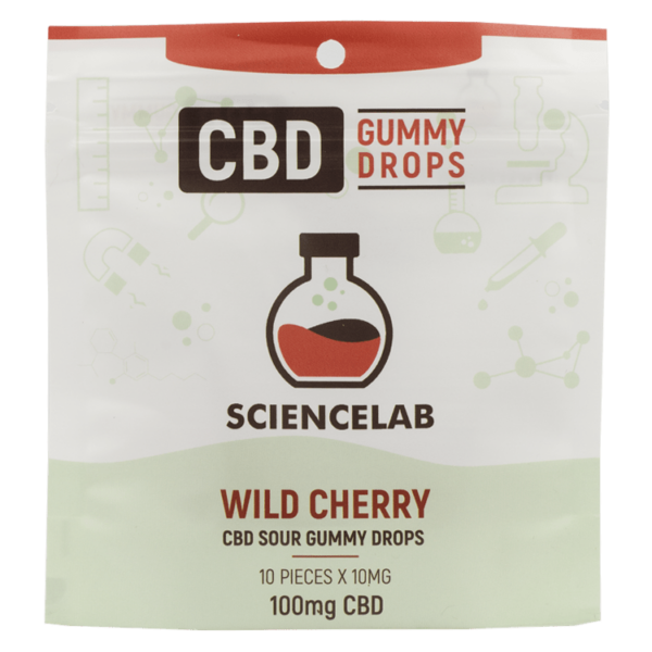 Sciencelab – CBD Sour Gummy Drops – Wild Cherry 100mg CBD | Budderweeds Canada