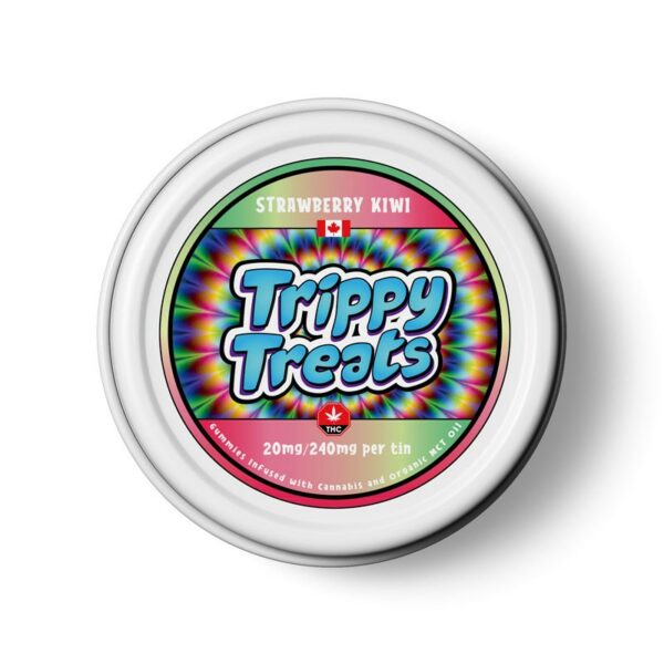 Trippy Treats – Strawberry Kiwi Gummies – 240mg THC | Budderweeds Canada