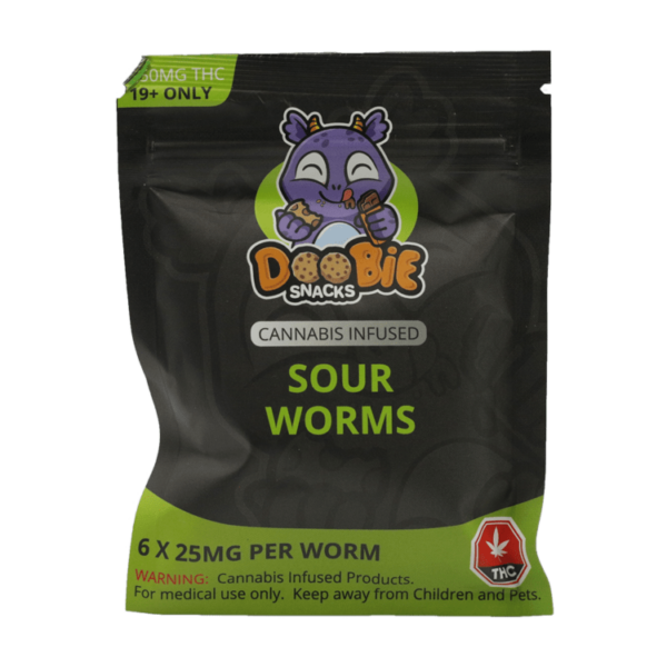 Doobie Snacks – CBD Sour Gummy Bears – 150mg CBD | Budderweeds Canada
