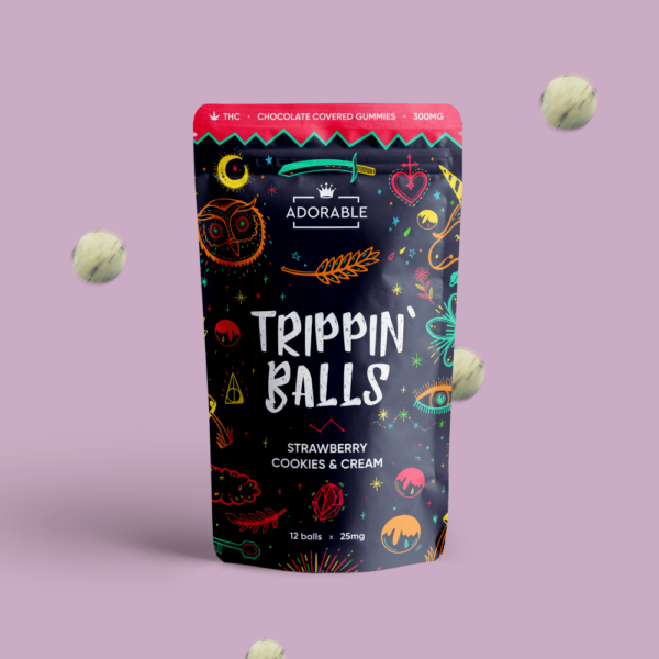 Adorable – Trippin’ Balls – Strawberry Cookies & Cream – 300mg | Budderweeds Canada
