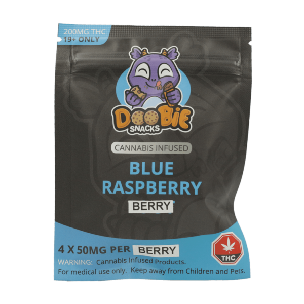 Doobie Snacks – Blue Raspberry – 200mg THC | Budderweeds Canada