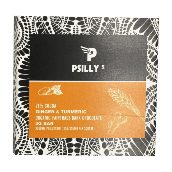 Psilly – Dark Chocolate Bar – Ginger & Turmeric | Budderweeds Canada
