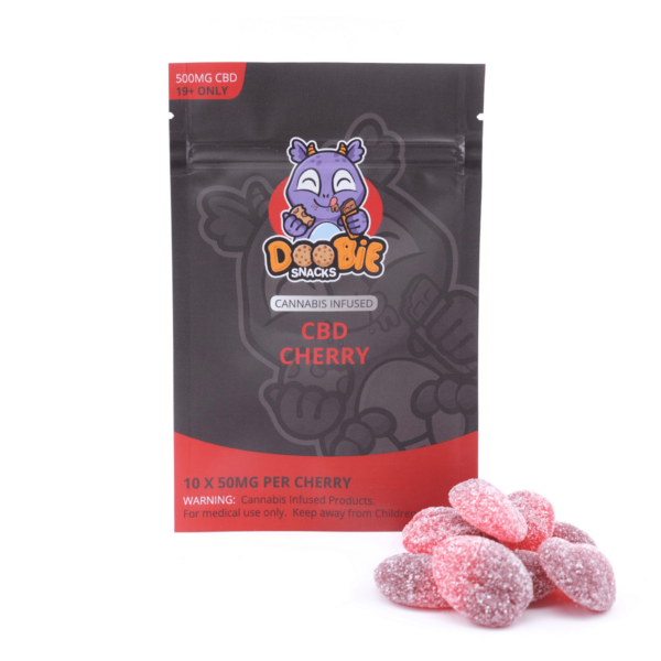 Doobie Snacks – CBD Cherry Gummies – 500mg CBD | Budderweeds Canada