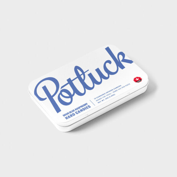 Potluck – Hard Candy – Sour Blue Raspberry – 300mg THC | Budderweeds Canada