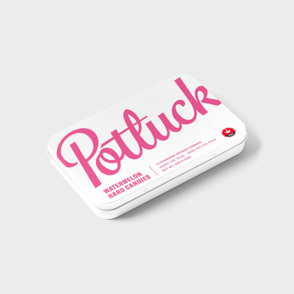 Potluck – Hard Candy – Watermelon – 300mg THC | Budderweeds Canada