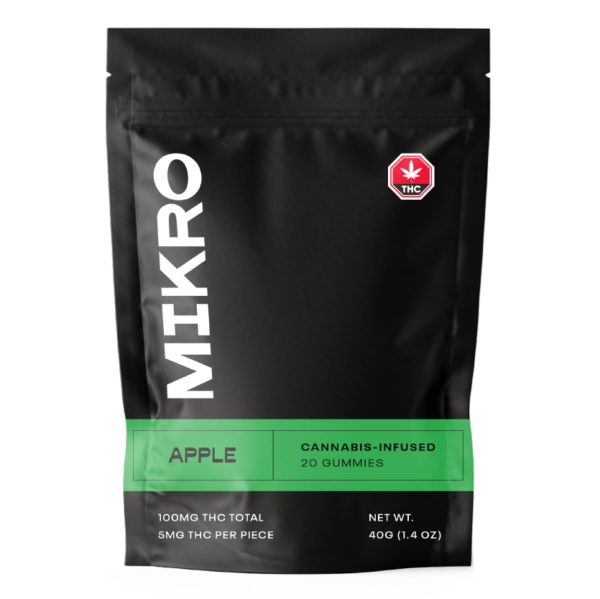 Mikro – THC Gummies – 100mg THC – Apple | Budderweeds Canada