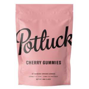 Potluck Extracts – Cherry Gummies – 200mg THC | Budderweeds Canada