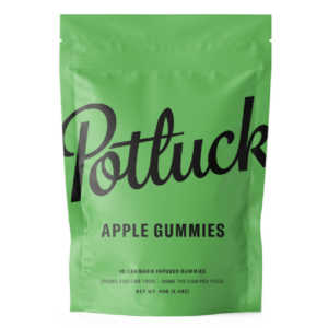 Potluck Extracts – Apple Gummies (1:1) – 100mg THC / 100mg CBD | Budderweeds Canada