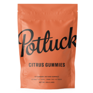 Potluck Extracts – Citrus Gummies – 200mg THC | Budderweeds Canada