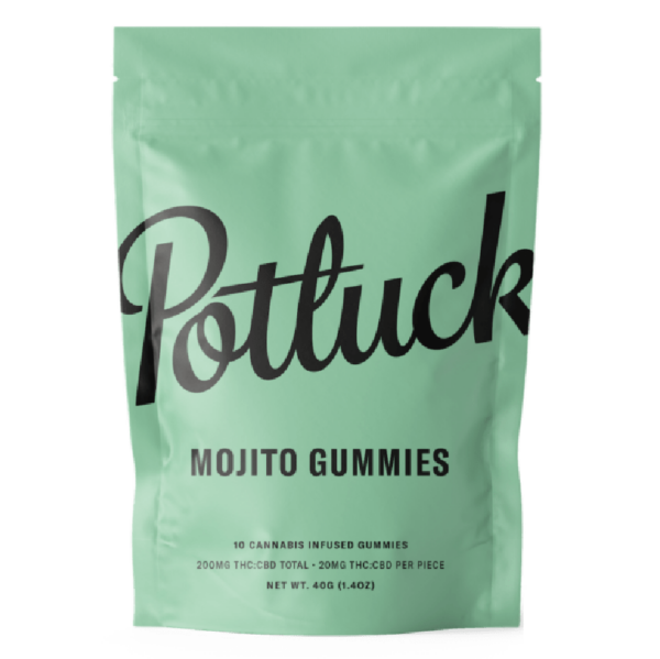 Potluck Extracts – Mojito Gummies (1:1) – 100mg THC / 100mg CBD | Budderweeds Canada