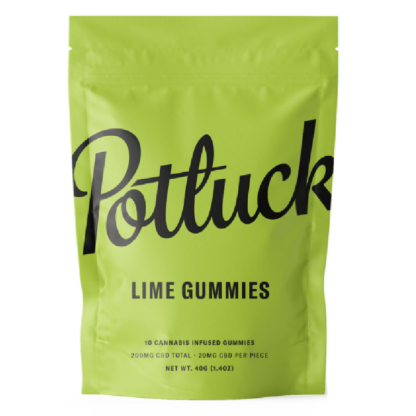 Potluck Extracts – Lime Gummies (CBD) – 200mg | Budderweeds Canada