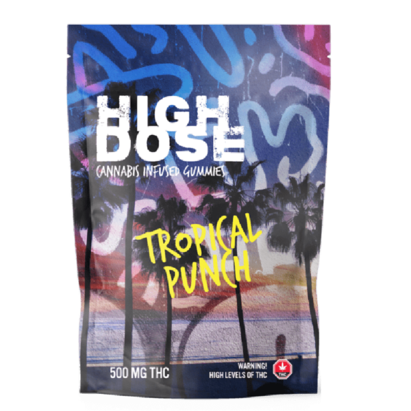 High Dose – cannabis Infused Gummies – Tropical Punch – 500mg/1000mg | Budderweeds Canada