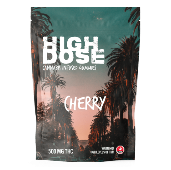 High Dose – cannabis Infused Gummies – Cherry – 500mg/1000mg | Budderweeds Canada