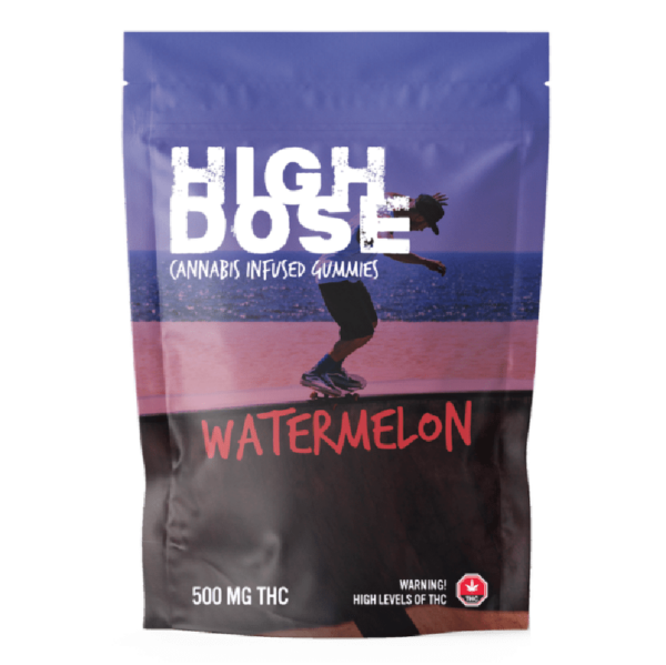 High Dose – cannabis Infused Gummies – Watermelon – 500mg/1000mg | Budderweeds Canada