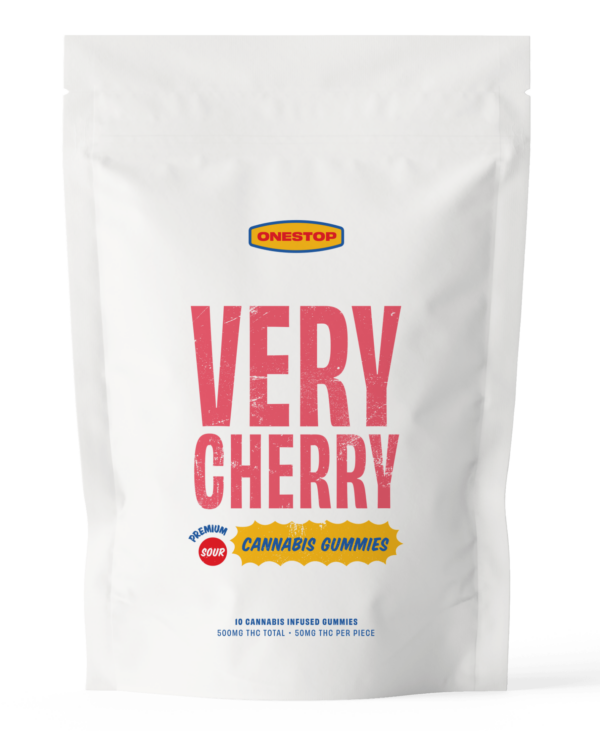 Onestop – Very Cherry THC Gummies 500mg | Budderweeds Canada